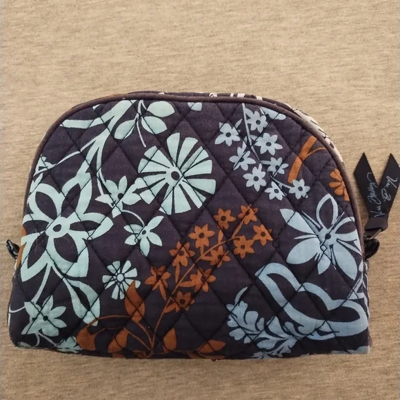 Vera Bradley Blue Floral Small Cosmetic Bag - Picture 2 of 15